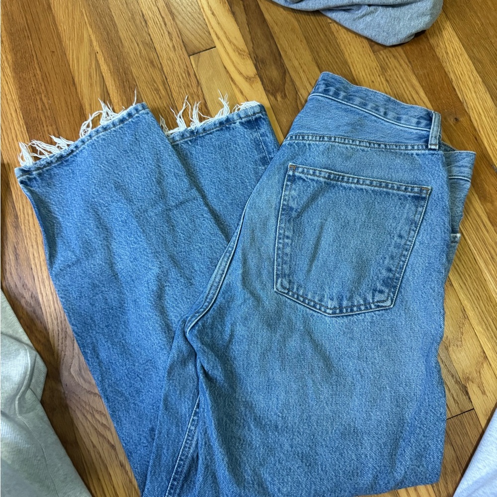 Agolde NWOT straight leg raw hem jeans